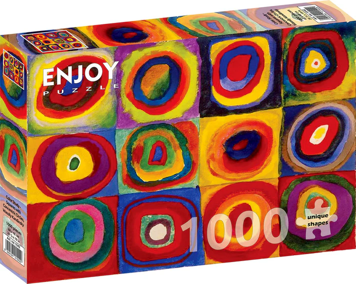 Color Study - Squares With Concentric Circles
